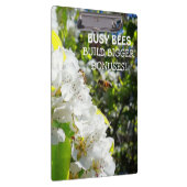 ハチ忙しは大きな骨を作る白い花 クリップボード (右)