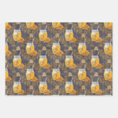 ハチ愛好家のための水彩蜂蜜の瓶 ラッピングペーパーシート (正面)