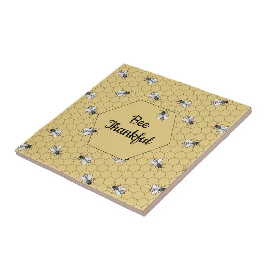 ハチ感謝引用文灯琥珀ハニカム タイル (側面)