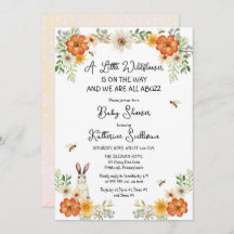 ハチ春リトルワイルドフラワーガールベビーシャワー