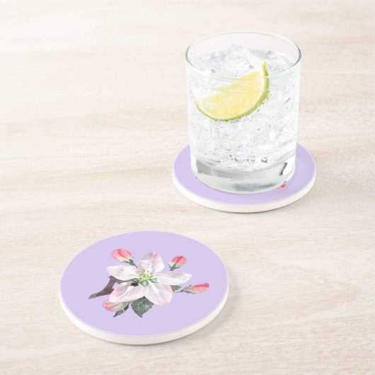 ハチ柄コースター付き熱帯花 コースター (側面)