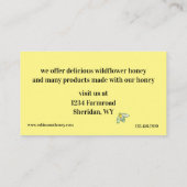 ハチ用ハニカムフラワー販売用ハニツ 名刺 (裏面)