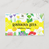 ハチ用ハニカムフラワー販売用ハニツ 名刺 (正面)