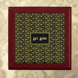 ハチ種エレガント類金ゴールドと黒蜂パターン ギフトボックス