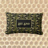 ハチ種エレガント類金ゴールドと黒蜂パターン ランバークッション