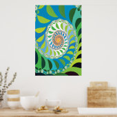 ハチ群フラクタル ポスター (キッチン)