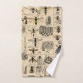 ハチ虫の虫のハチ自然自然ビー絵画ズ バスタオルセット (ハンドタオル)