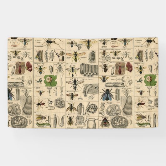ハチ虫の虫のハチ自然自然ビー絵画ズ 横断幕 (横)