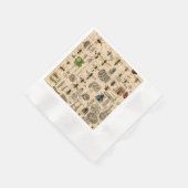 ハチ虫の虫のハチ自然自然ビー絵画ズ 縁ありカクテルナプキン (角)