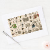 ハチ虫の虫のハチ自然自然ビー絵画ズ 長方形シール (封筒)