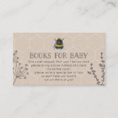 ハチ赤ちゃんシャワーカード用ベビー赤ちゃんシャワーブック エンクロージャーカード (正面)