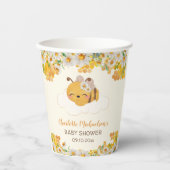 ハチ赤ちゃんシャワーフローラハニカム 紙コップ (正面)