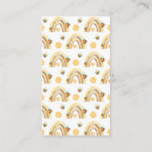 ハチ赤ちゃんシャワーベビー エンクロージャーカード (裏面)