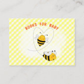 ハチ赤ちゃんシャワー男女兼用かわいい エンクロージャーカード (裏面)