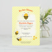 ハチ赤ちゃんシャワー男女兼用かわいい 招待状 (スタンド正面)