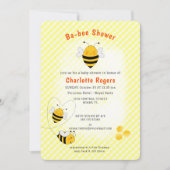 ハチ赤ちゃんシャワー男女兼用かわいい 招待状 (正面)