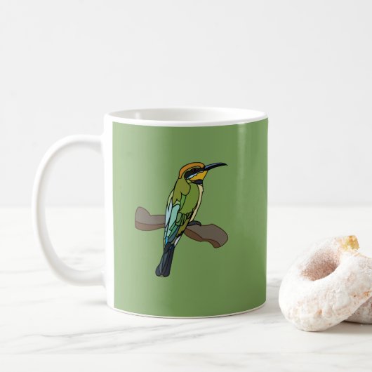 ハチ食の鳥の芸術野生動物 コーヒーマグカップ (ドーナツ)
