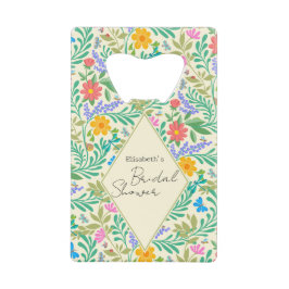 ハチ、てんとう虫、蝶、トンボ & 花 クレジットカード栓抜き