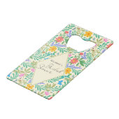 ハチ、てんとう虫、蝶、トンボ & 花 クレジットカード栓抜き (正面アングル)