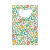 ハチ、てんとう虫、蝶、トンボ & 花 クレジットカード栓抜き (裏面)