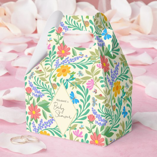 ハチ、コメツキムシ、チョウ、トンボ & 花 フェイバーボックス (ウェディング)