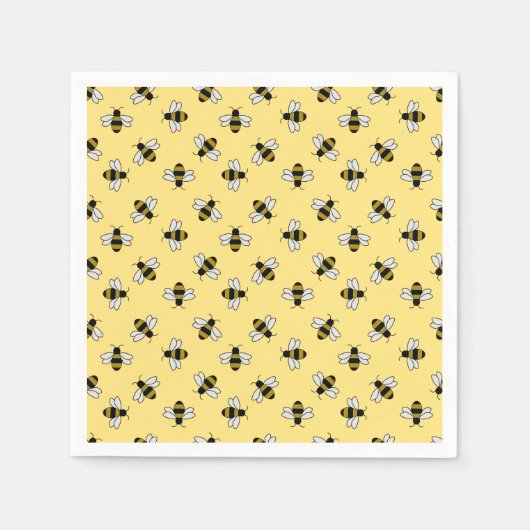 ハチ スタンダードカクテルナプキン (正面)