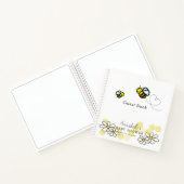 ハチ&デイジーイエローベビーシャワーゲストブック ノートブック (内部)