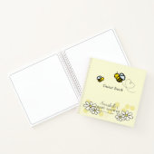 ハチ&デイジーホワイトベビーシャワーゲストブック ノートブック (内部)