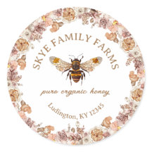 ハチ 水彩 花 オーガニック ハニー