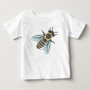 ハチ(白) - ベビーTシャツ