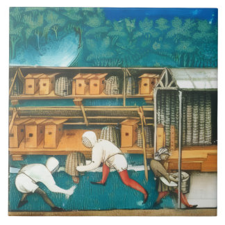 ハチ / 養蜂家 養蜂 モノグラム タイル