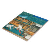 ハチ / 養蜂家 養蜂 モノグラム タイル (側面)