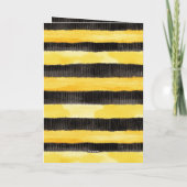 ハチ 黒 金 黄 クリスマス カード (裏面)