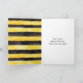 ハチ 黒 金 黄 クリスマス カード (内部)