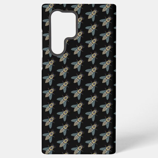 ハチ（黒）Samsungケース Samsung Galaxyケース (裏面)