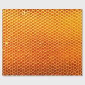 ハチhのワックスハニカムの断面パターン ラッピングペーパー (フラット)