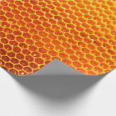 ハチhのワックスハニカムの断面パターン ラッピングペーパー (角)