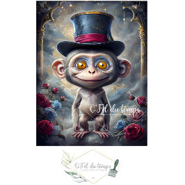 ハッおもしろいトデコページ紙付き動物。 薄葉紙