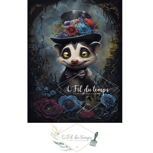 ハッおもしろいトデコページ紙付き動物。 薄葉紙