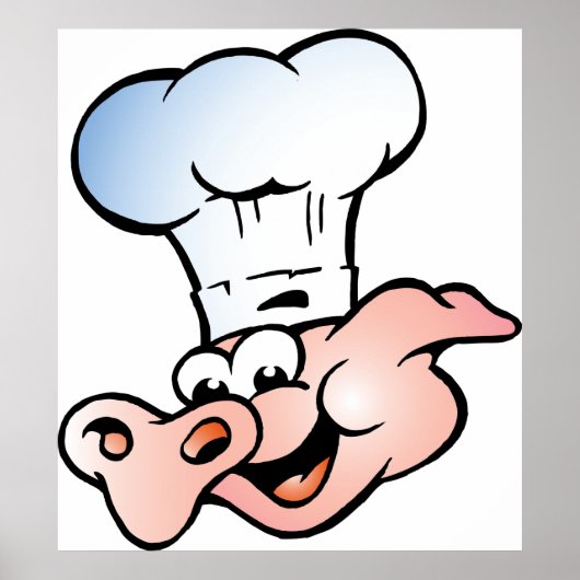 ハッおもしろいト付き漫画ピグシェフ ポスター (正面)