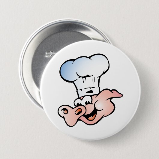 ハッおもしろいト付き漫画ピグシェフ 缶バッジ (正面&裏面)