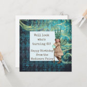 ハッおもしろいト65th誕生日メディケアフェアリー カード (正面/裏面インサイチュ)