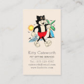 ハッおもしろいピーレトロ熱帯漫画キャット 名刺 (裏面)