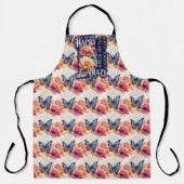 ハッおもしろいピー引用文オールオーバープリント エプロン (正面)