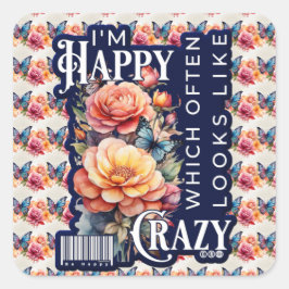 ハッおもしろいピー引用文オールオーバープリント スクエアシール