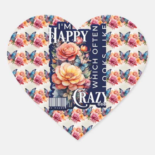 ハッおもしろいピー引用文オールオーバープリント ハートシール (正面)