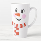 ハッおもしろいピー顔雪だるまウィンタースカーフホットココア カフェラテマグ (右)