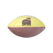 ハッおもしろいピー食べヤクの草の漫画イラストレーション アメリカンフットボール (回転90)