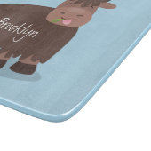 ハッおもしろいピー食べヤクの草の漫画イラストレーション カッティングボード (角)