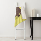 ハッおもしろいピー食べヤクの草の漫画イラストレーション シェルパブランケット (インサイチュ)